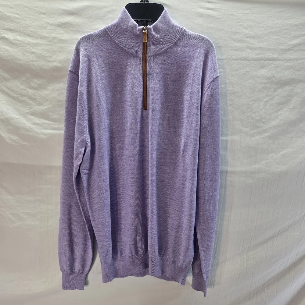 Collars & Co Austrailian Merino Wool Sweater Men's Medium Quarter 1/4 Zip New